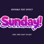 Sunday Text Effect