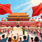 Tiananmen Square - National Day 2D Vector