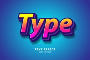 Bold Strong Type Text Effect