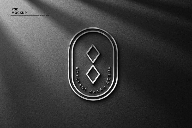 Black Wall Logo Mockup