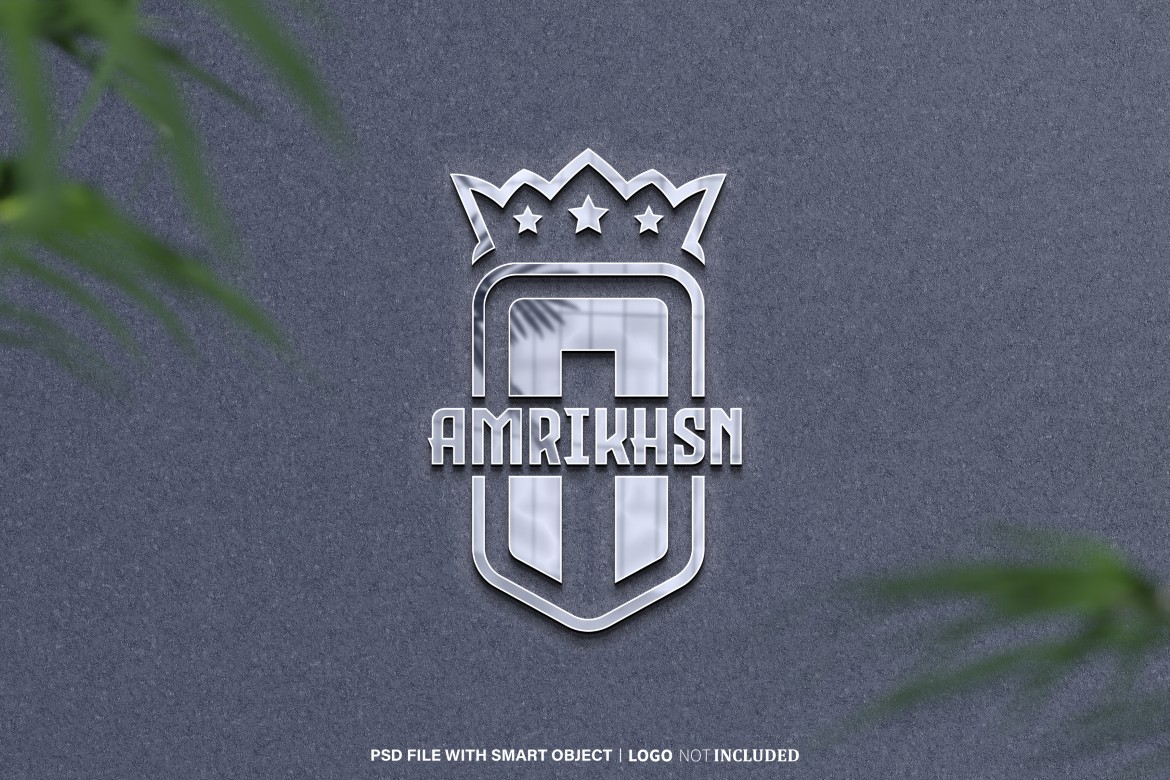 Realistic Glossy Logo Mockup