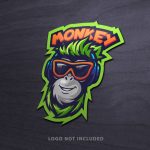 Mascot Sticker Logo Mockup