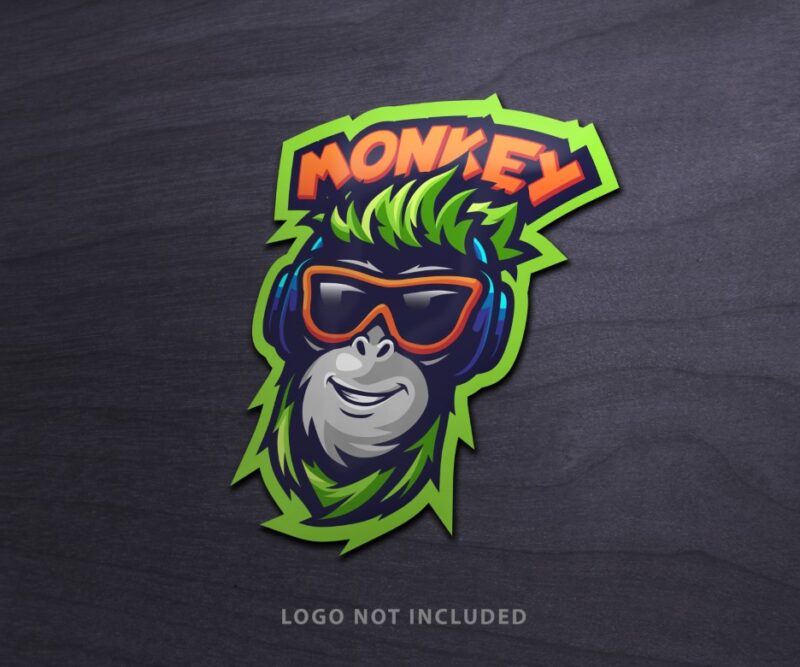 Mascot Sticker Logo Mockup