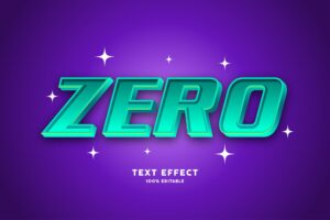 Strong Zero Hero Text Effect